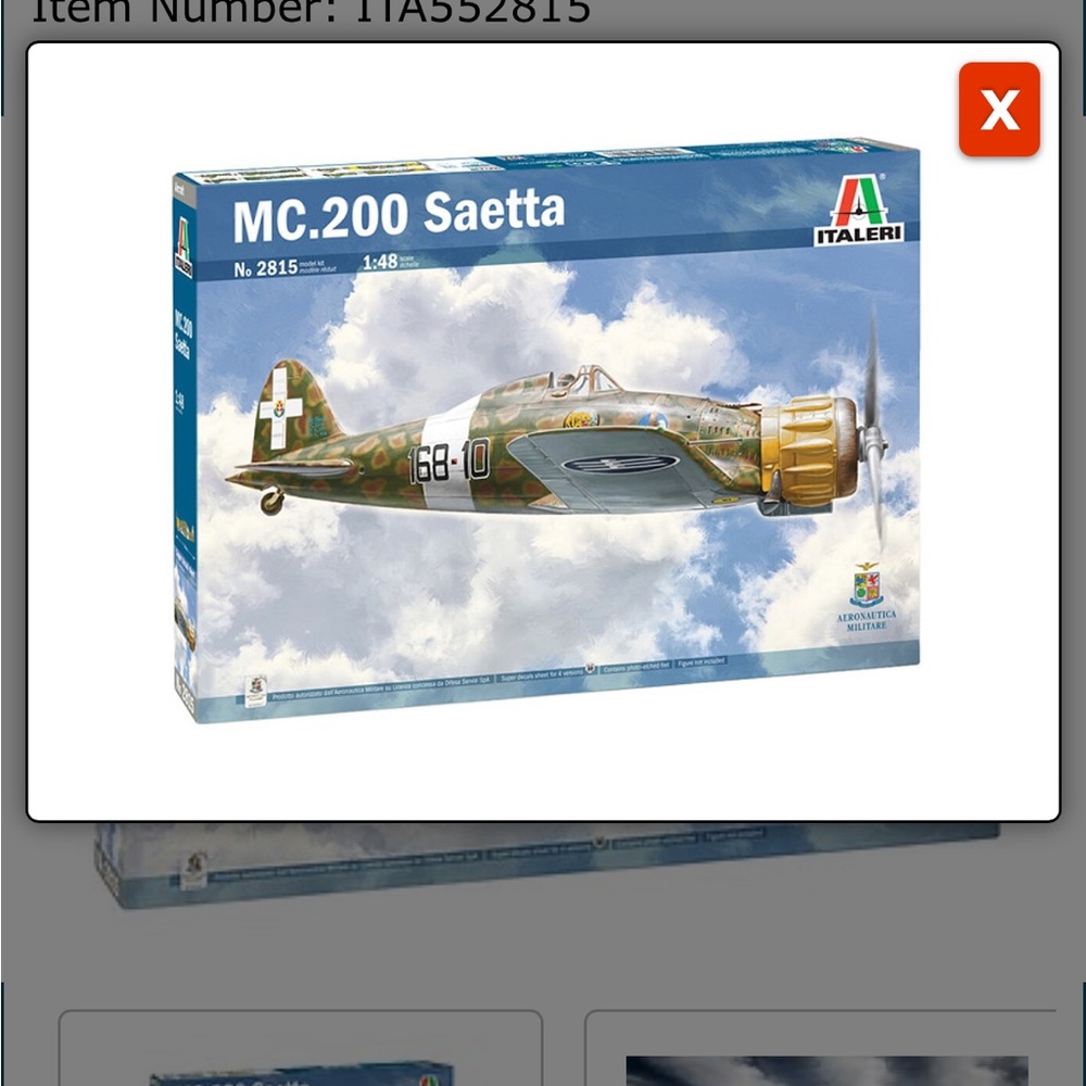 MC.200 Saetta Model Kit - Camouflage and Yellow
